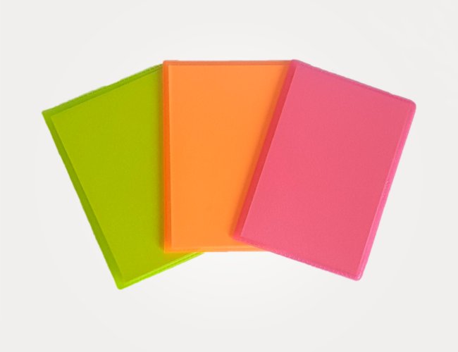 Porta Documento Vertical em PVC - Fluorescente (Transl�cido)