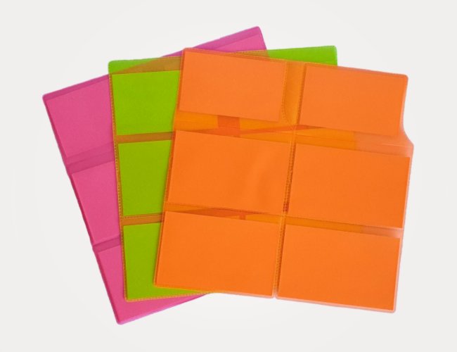 Porta Documento Triplo em PVC - Fluorescente (Transl�cido)