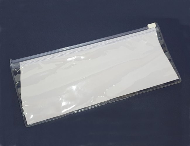 Estojo ZIP 22x10cm em PVC - Cristal (Transparente)