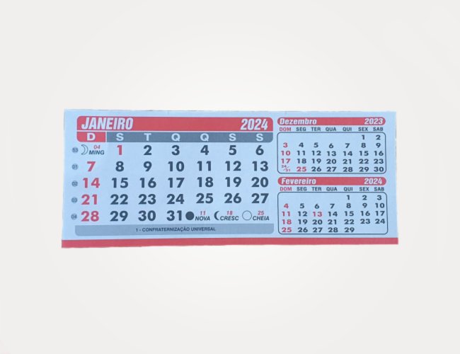 Refil para Calendário de Mesa Pequeno