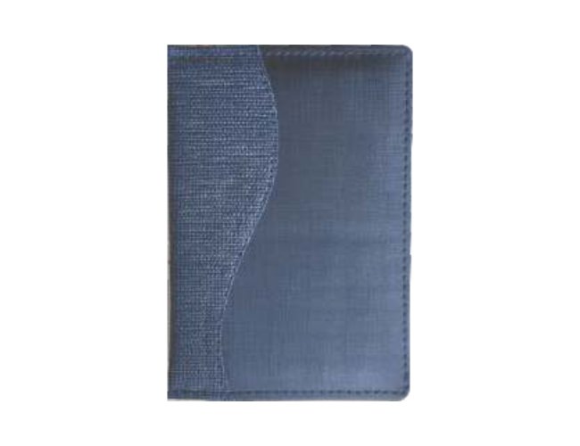 Agenda Costurada com Recortes - Palha Azul / Dune Azul / S