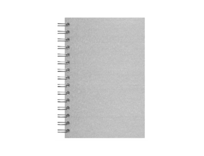 Agenda Wire-O Escovada - Wire-O Escovado Prata